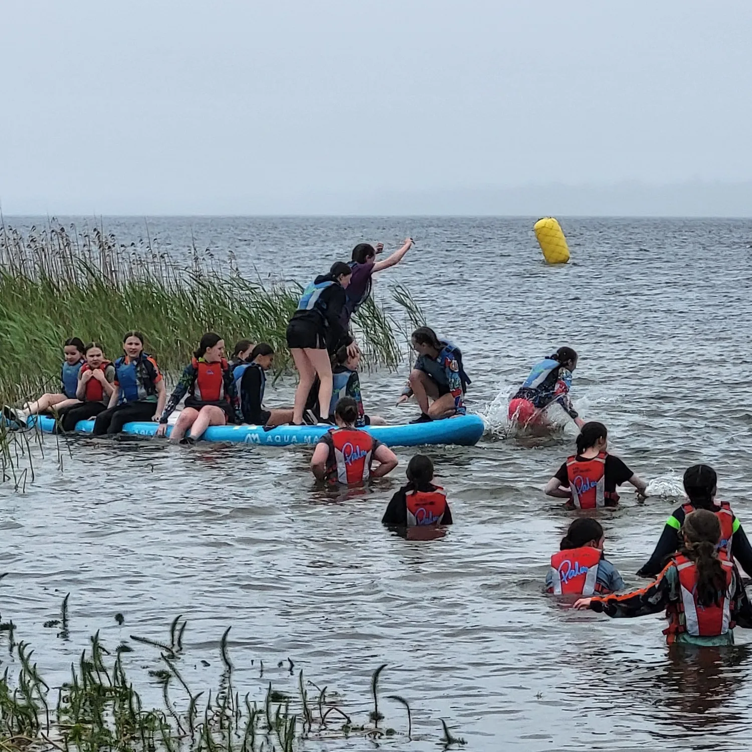 Children enjoying water activities on Lough Ennell near Mullingar